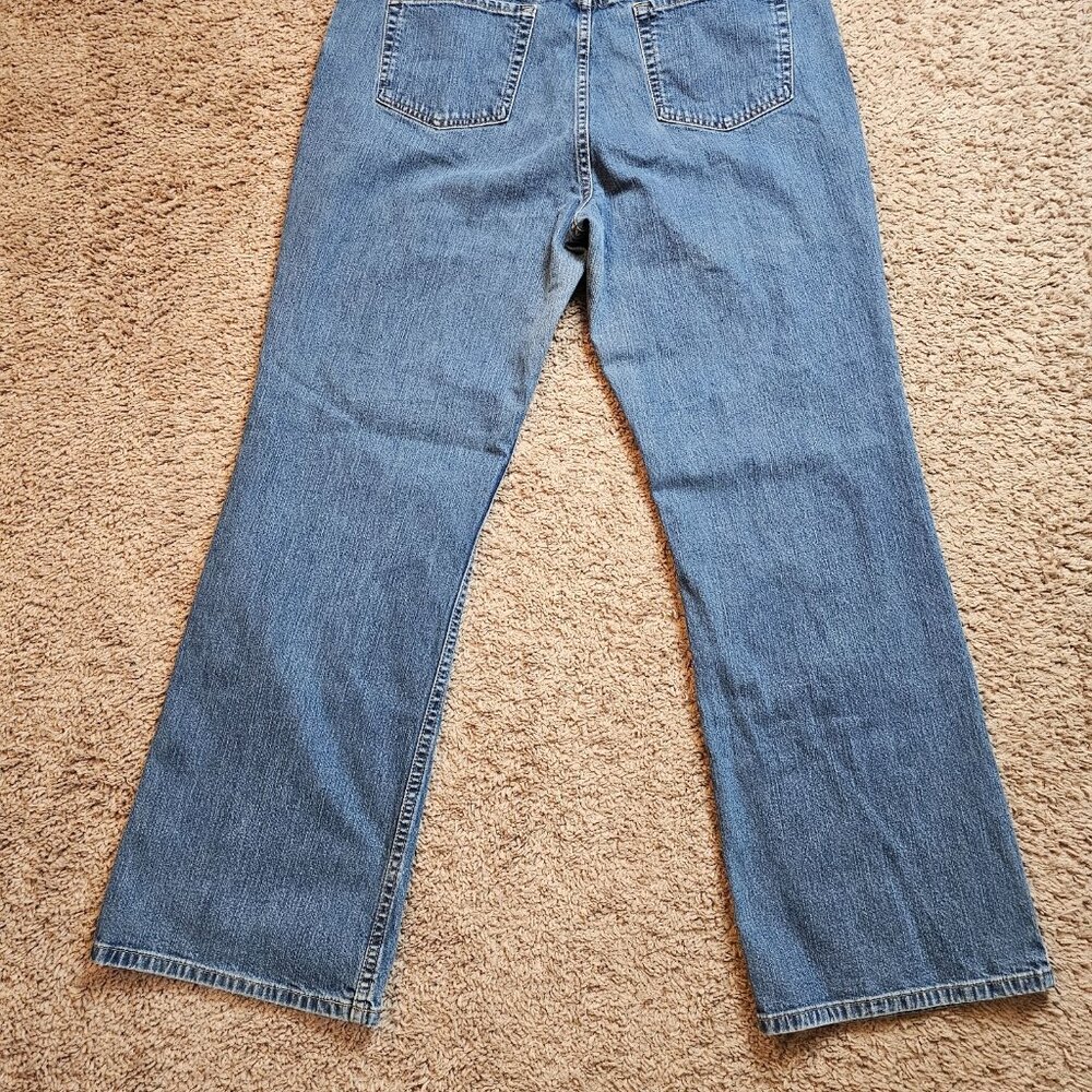 Y2K Eddie Bauer Bootcut Jeans Womens 18R Blue High Rise Denim Stretch Cotton - Picture 11 of 11